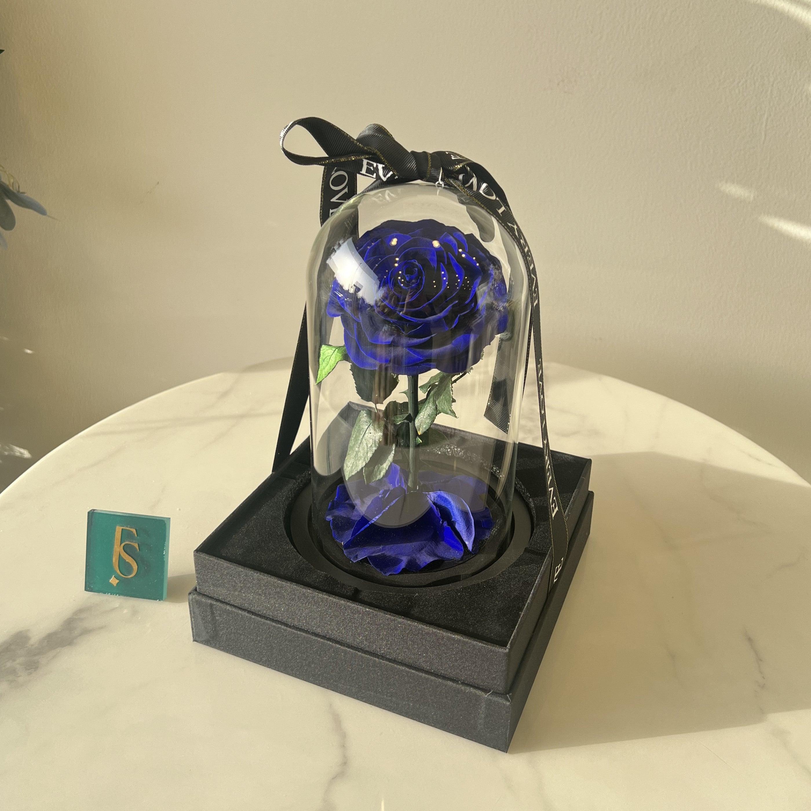 1 Forever Rose Blue Flowers' Square Flowers Square