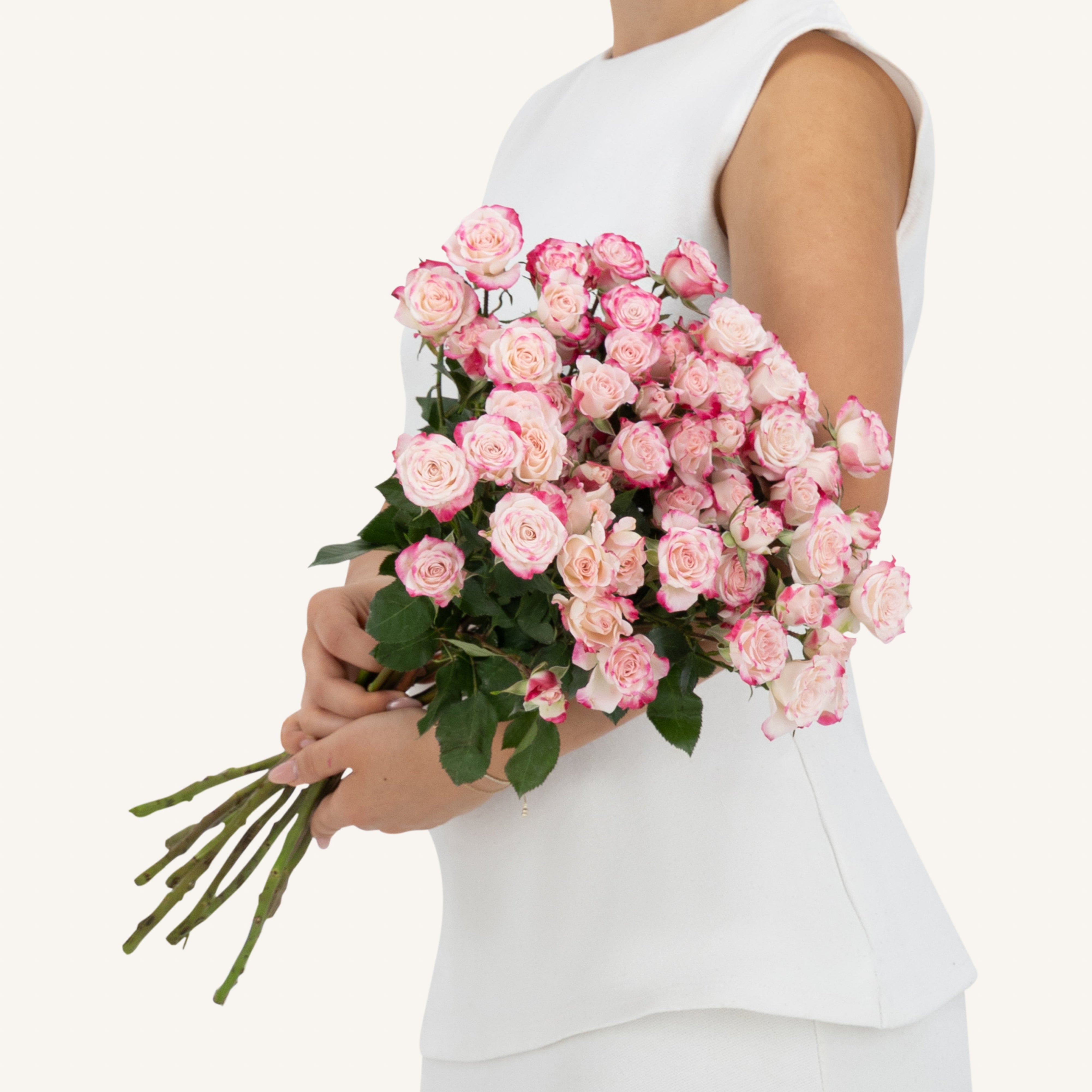 10 Reflex Spray Roses Bunch