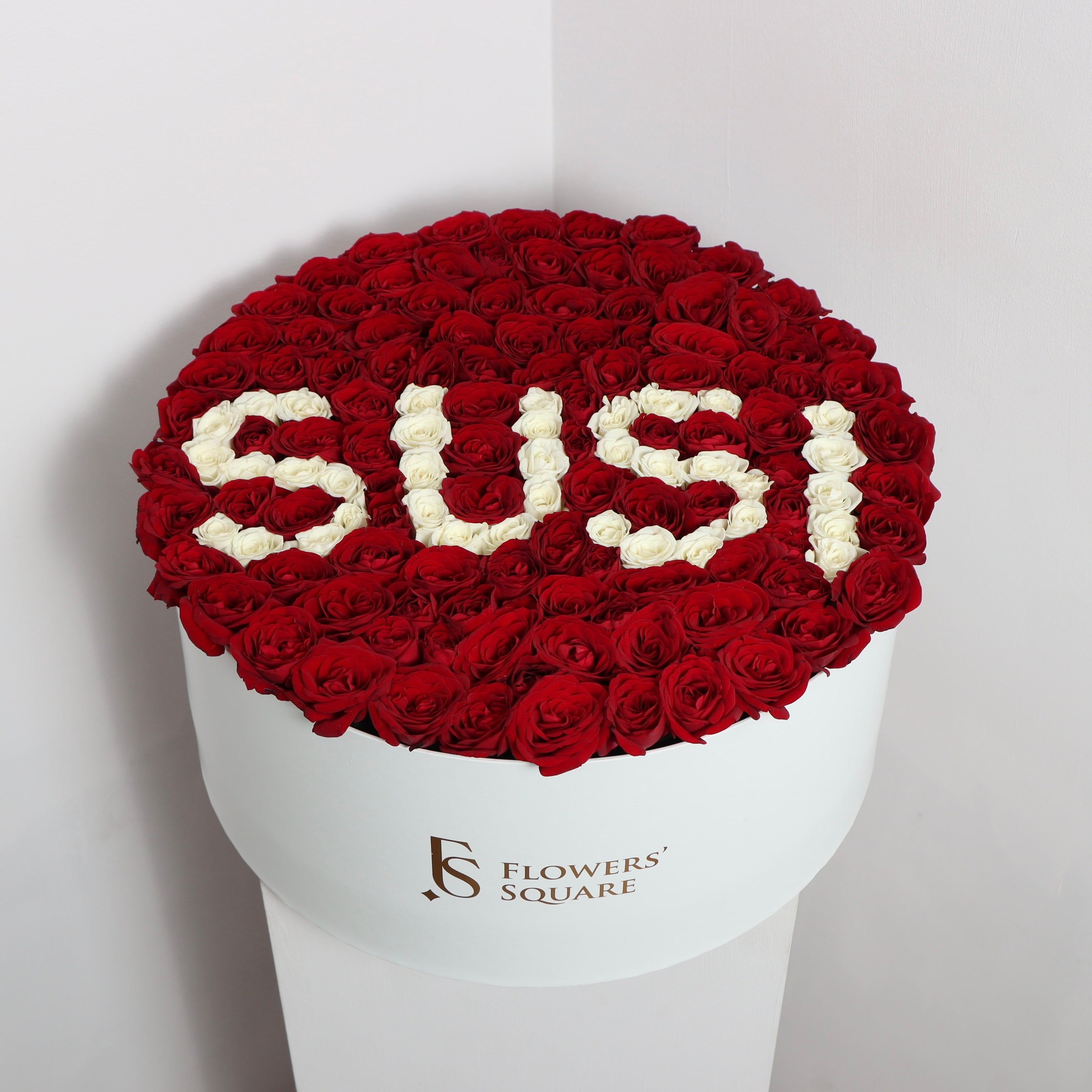 Name on Flower Box Roses(23cmx40cm)