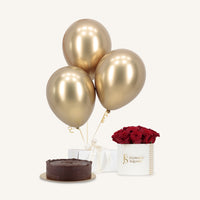 Red Rose and Cake Bundle