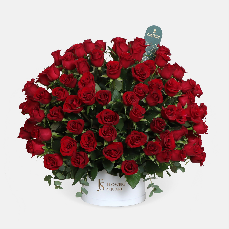 150 Red Roses Box (75cm x 65cm)