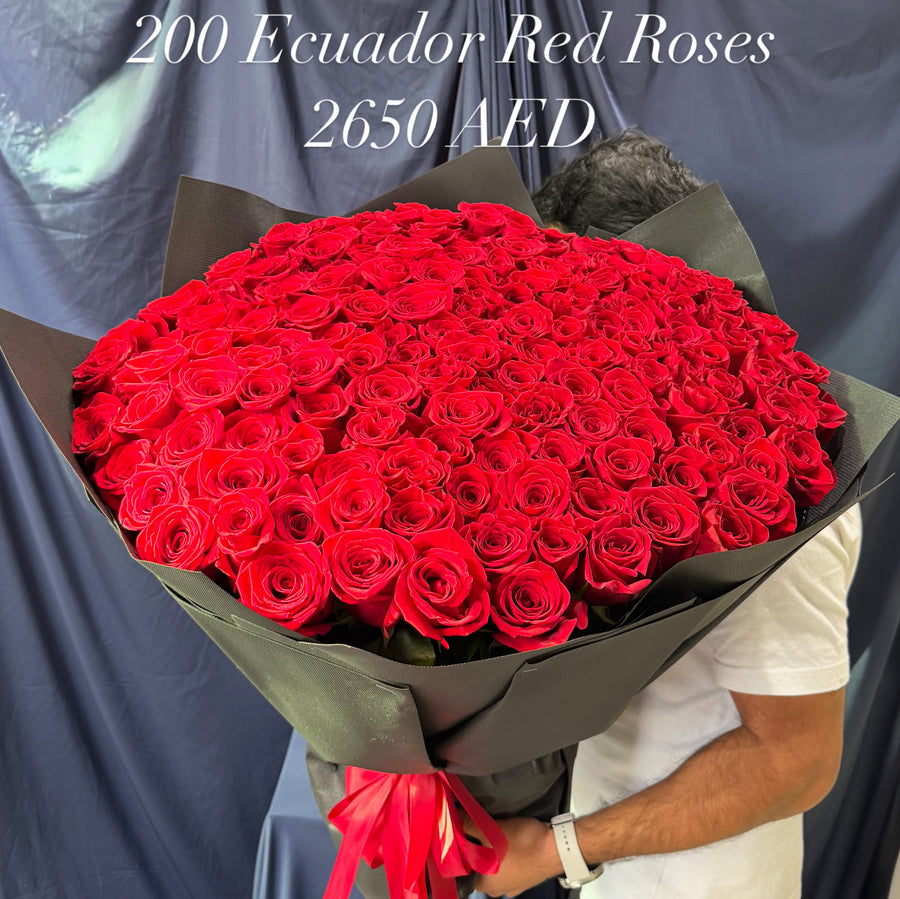 200 Ecuador Red Roses