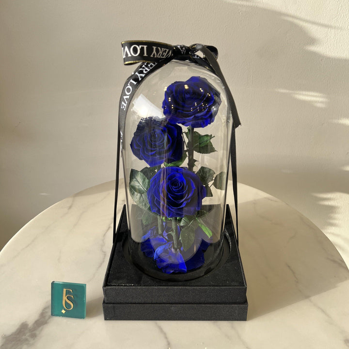 3 Forever Roses Blue Buy online