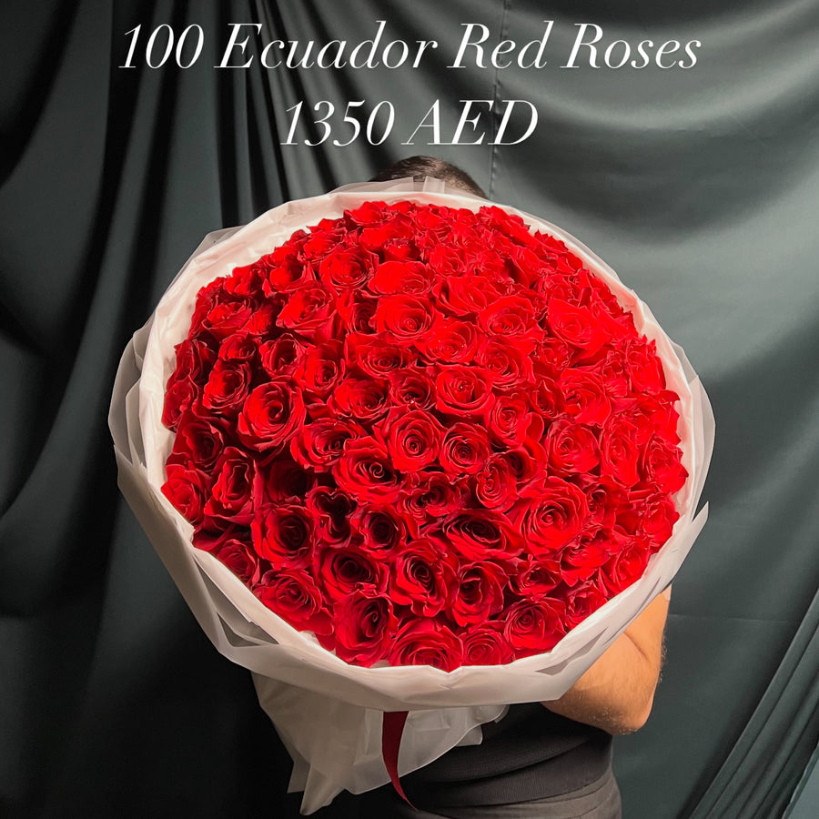 100 Red Ecuador Roses