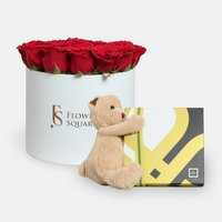 Patchi Teddy Flower Box (35cmx30cm)