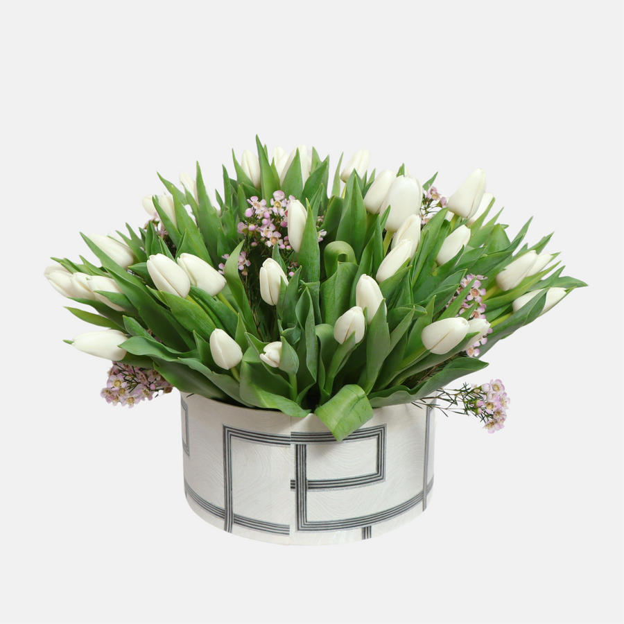 80 White Tulip Box