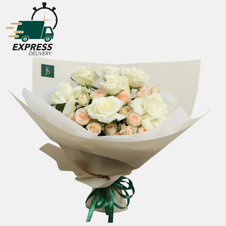 Beige Mix Flower Bouquet(65cmx40cm)