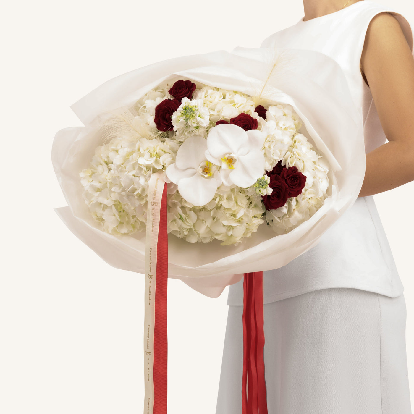 Modern Red Plush Bouquet