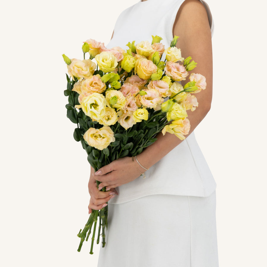 Peach Lisianthus Bunch