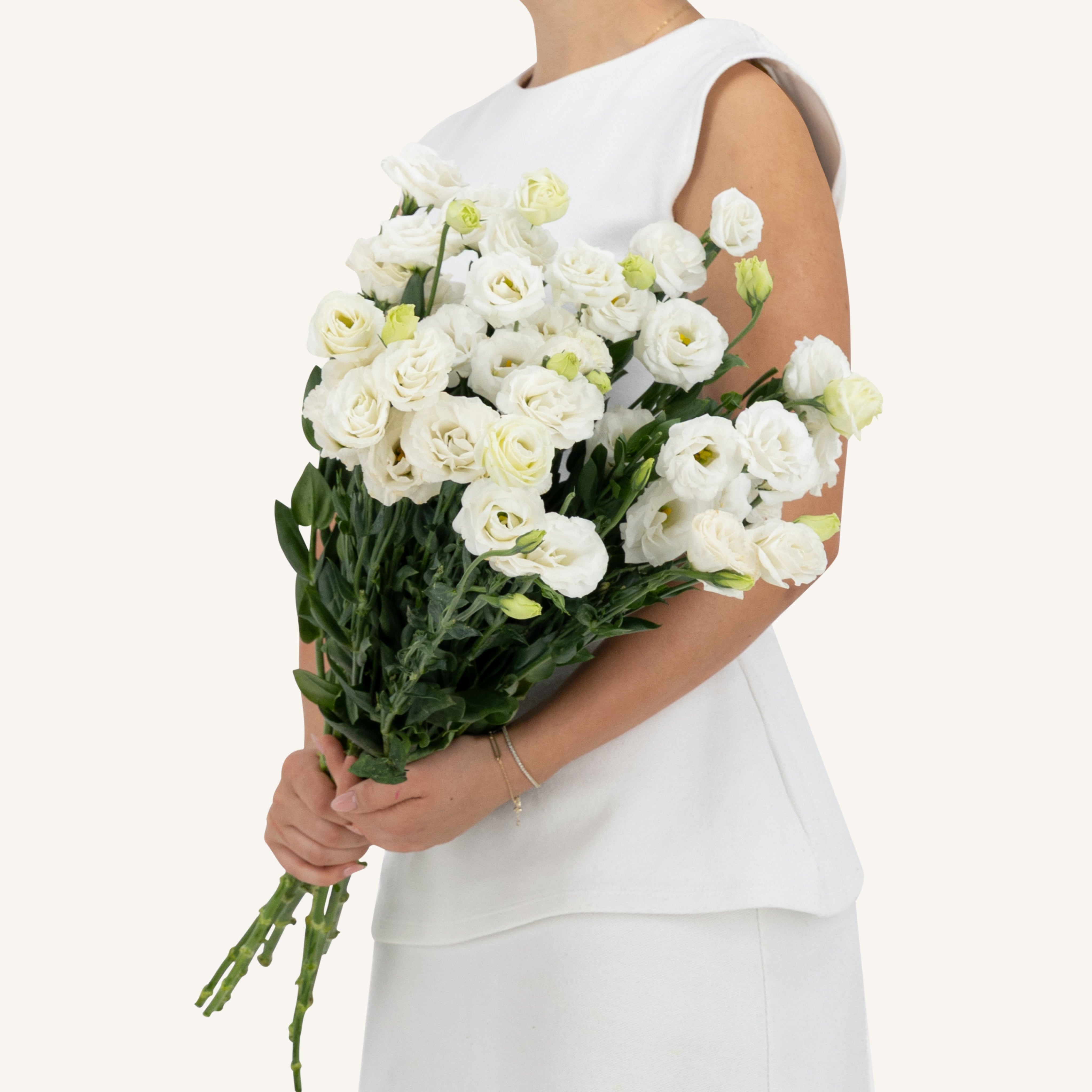 White Lisianthus Bunch