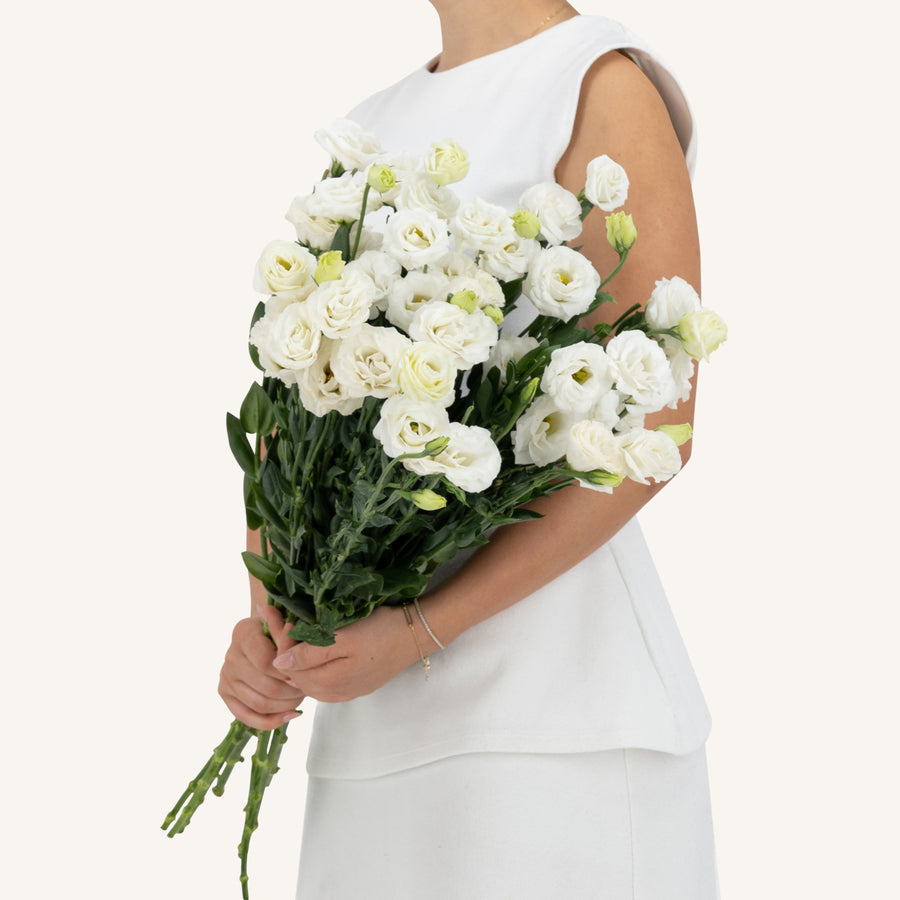 White Lisianthus Bunch