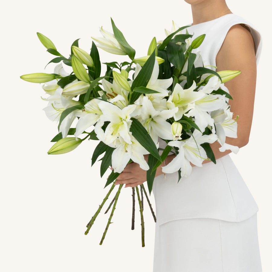 White Lilies Bunch