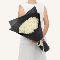 White Roses Graduation Bouquet Medium