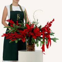 Christmas Vase Arrangement With Chocolate