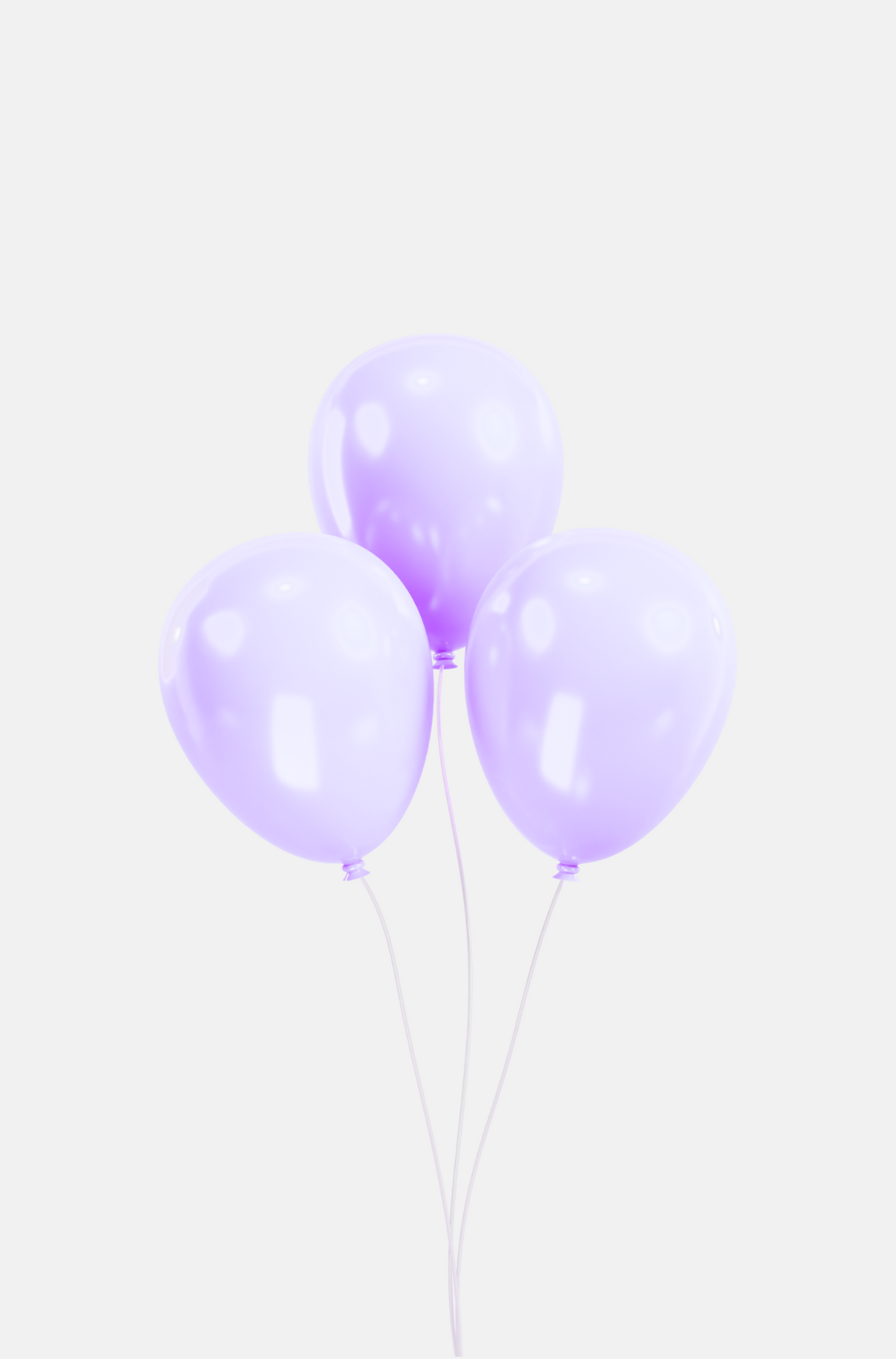 Helium Balloon Purple 3 Pieces