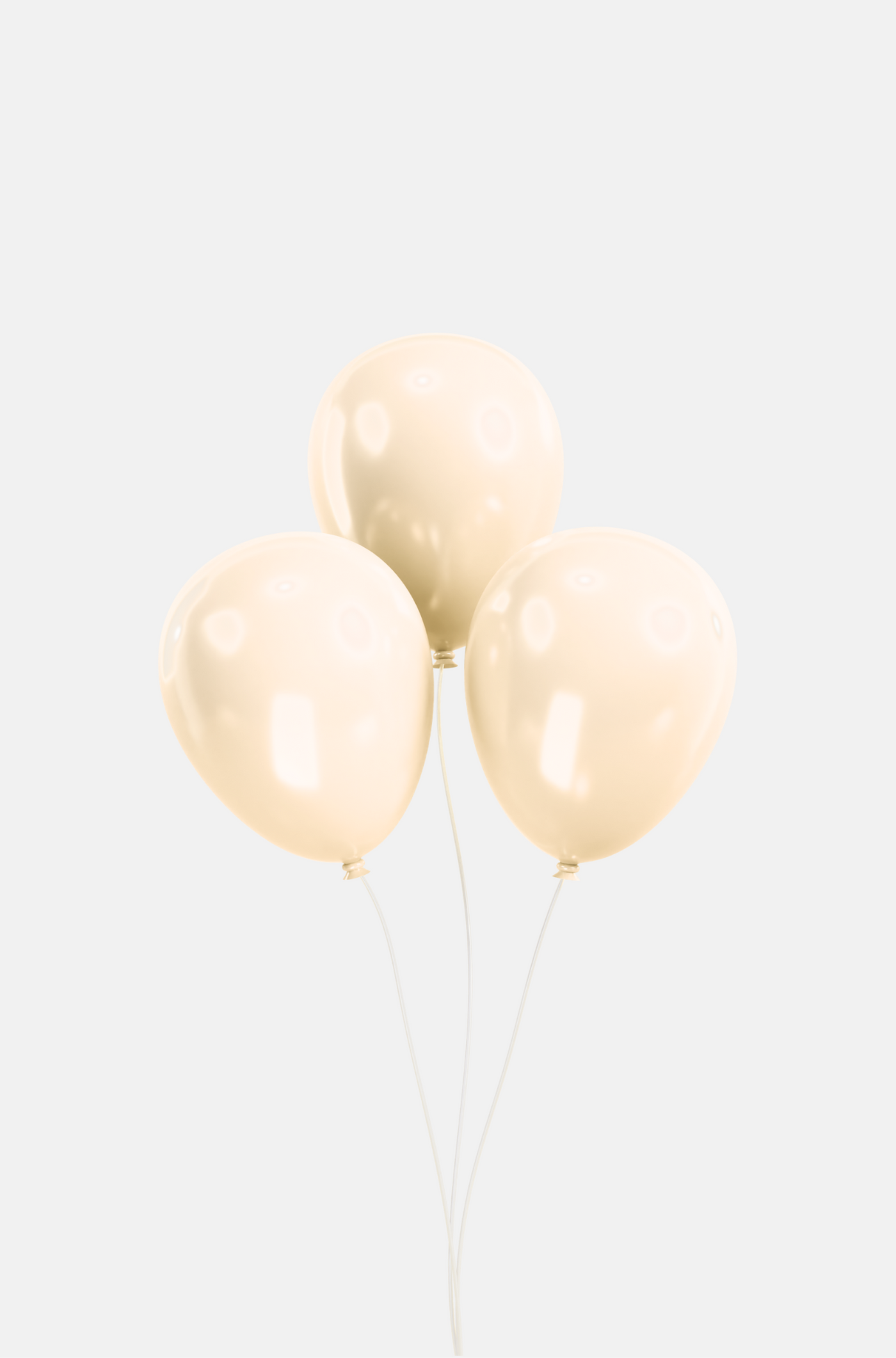 Helium Balloon Beige 3 Pieces