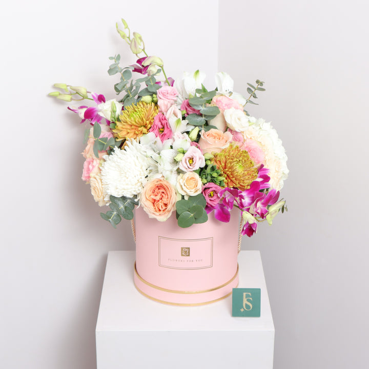Pink Realm Box of flowers