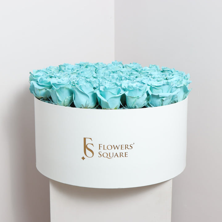 blue tiffany roses box free delivery