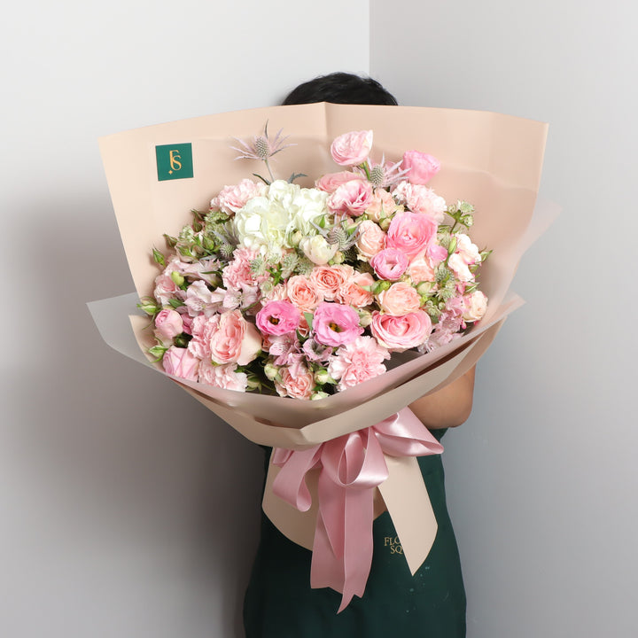 Big bouquet with modern flowers