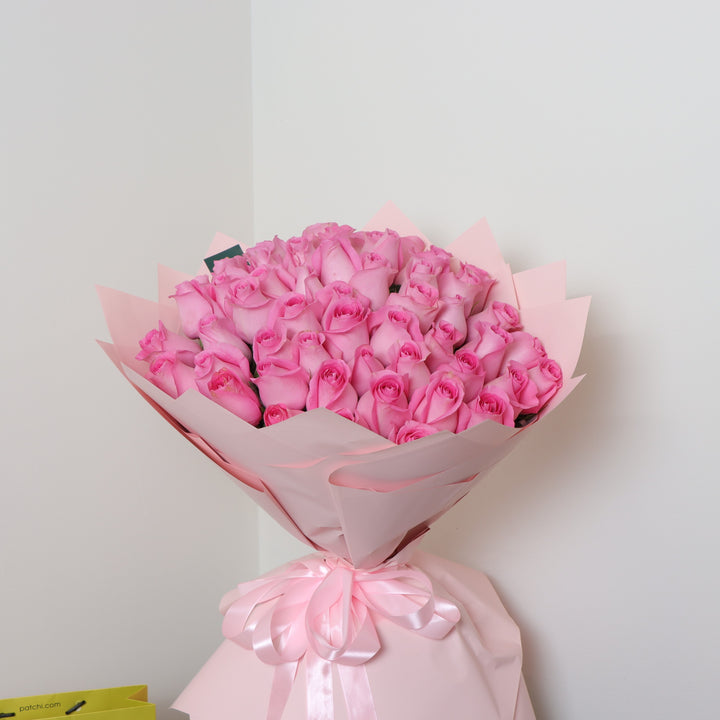 pink roses bouquet free delivery