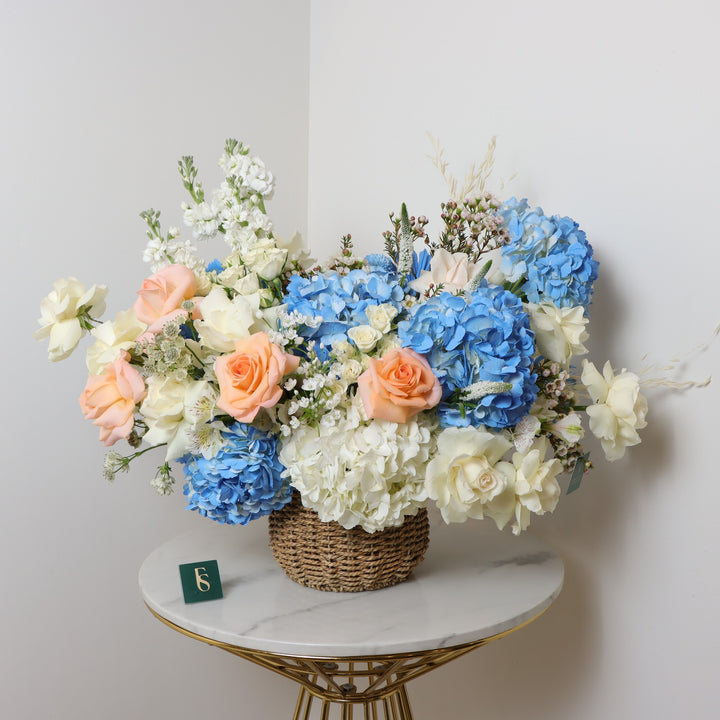 Hydrangea, Roses in Flowers` Square Shop