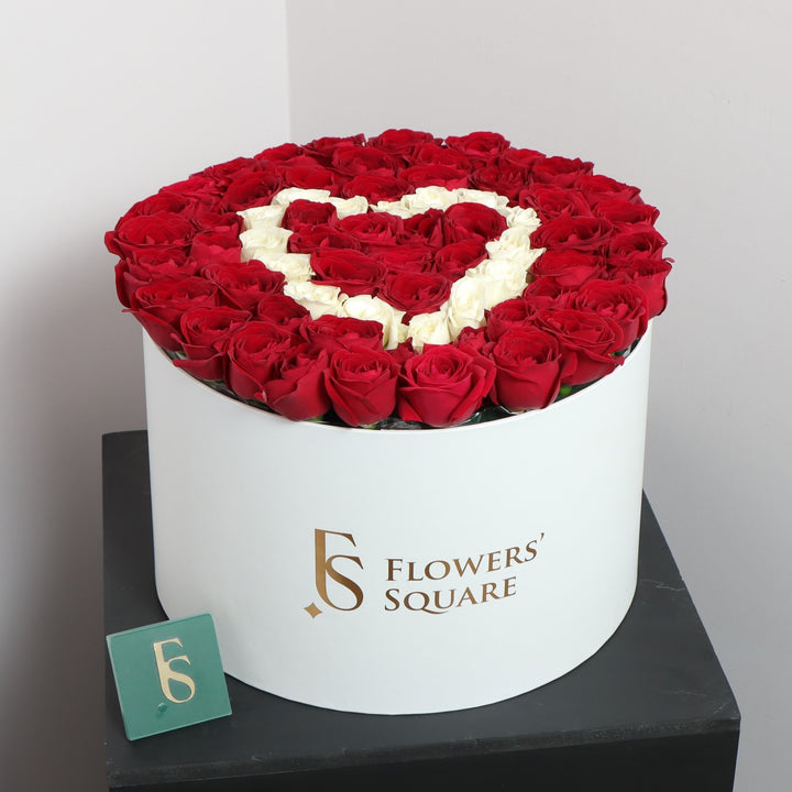 Rose Flower Heart Box