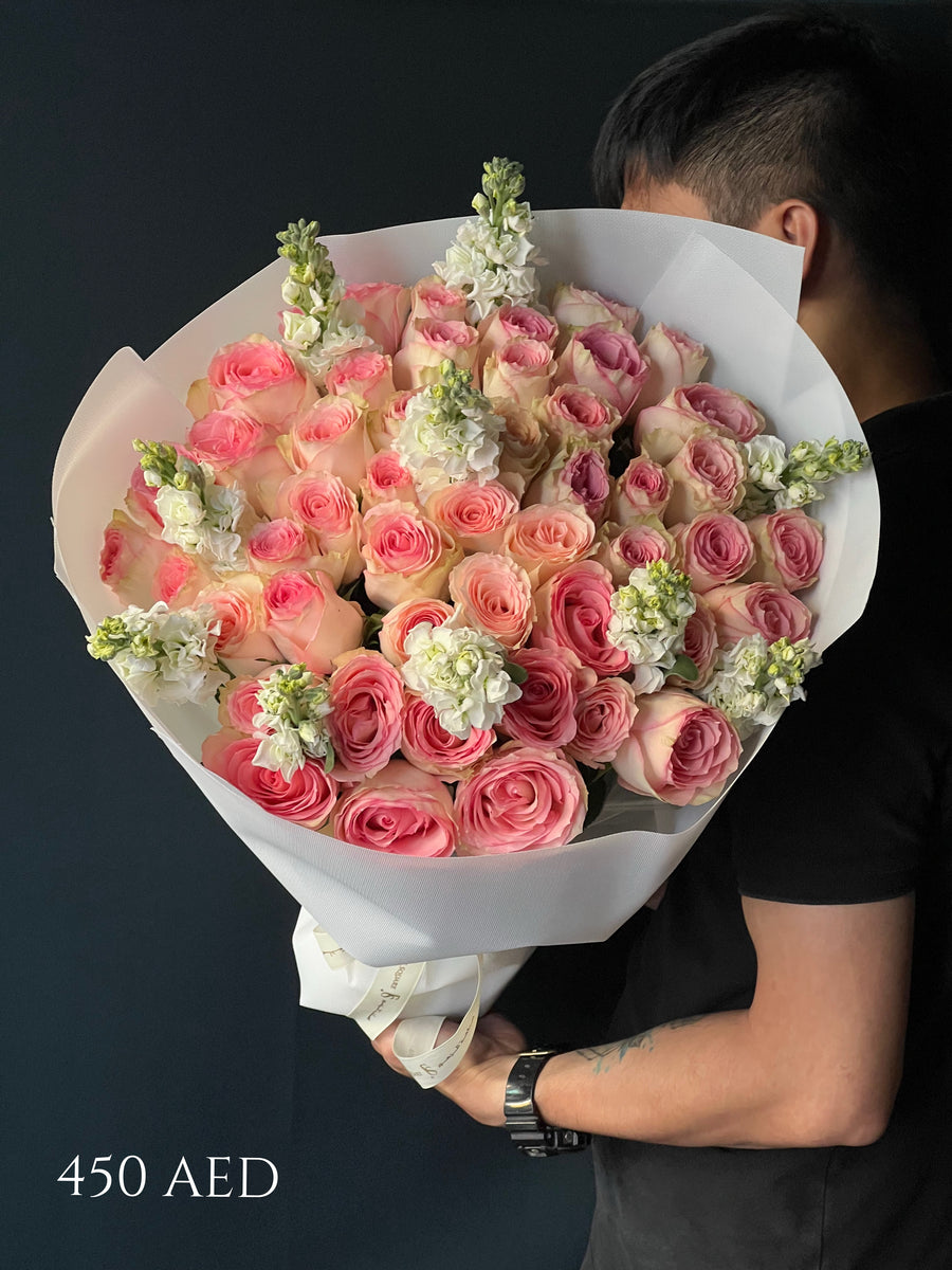 Matthiola and Roses Bouquet