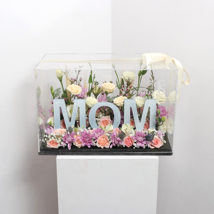 Mother Acrylic Flower Box MOM 