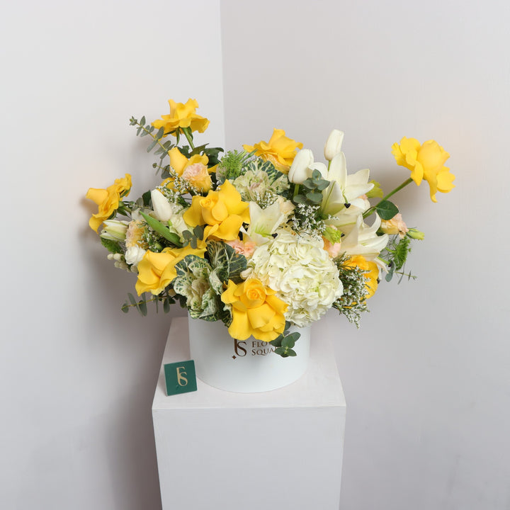 Yellow Bouquet Flower Box