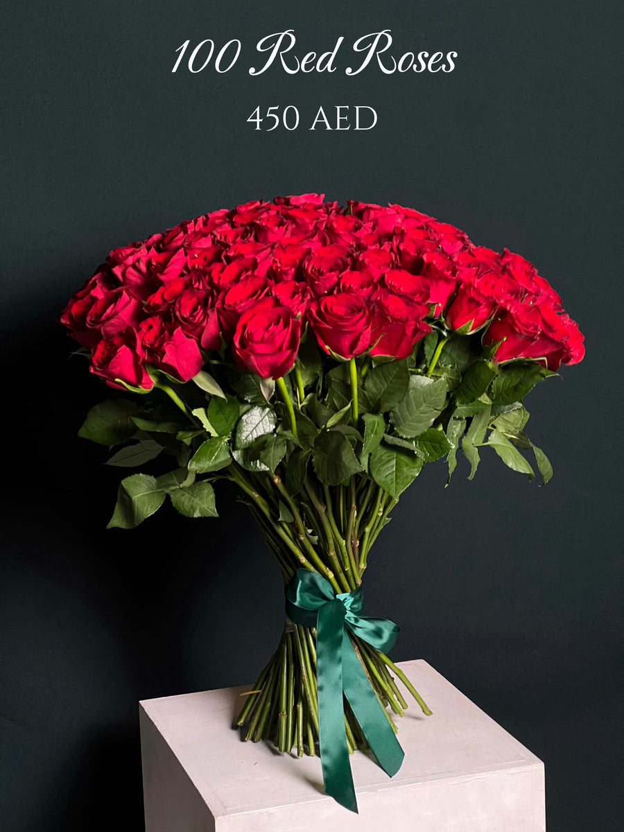 100 Red Roses by Bow