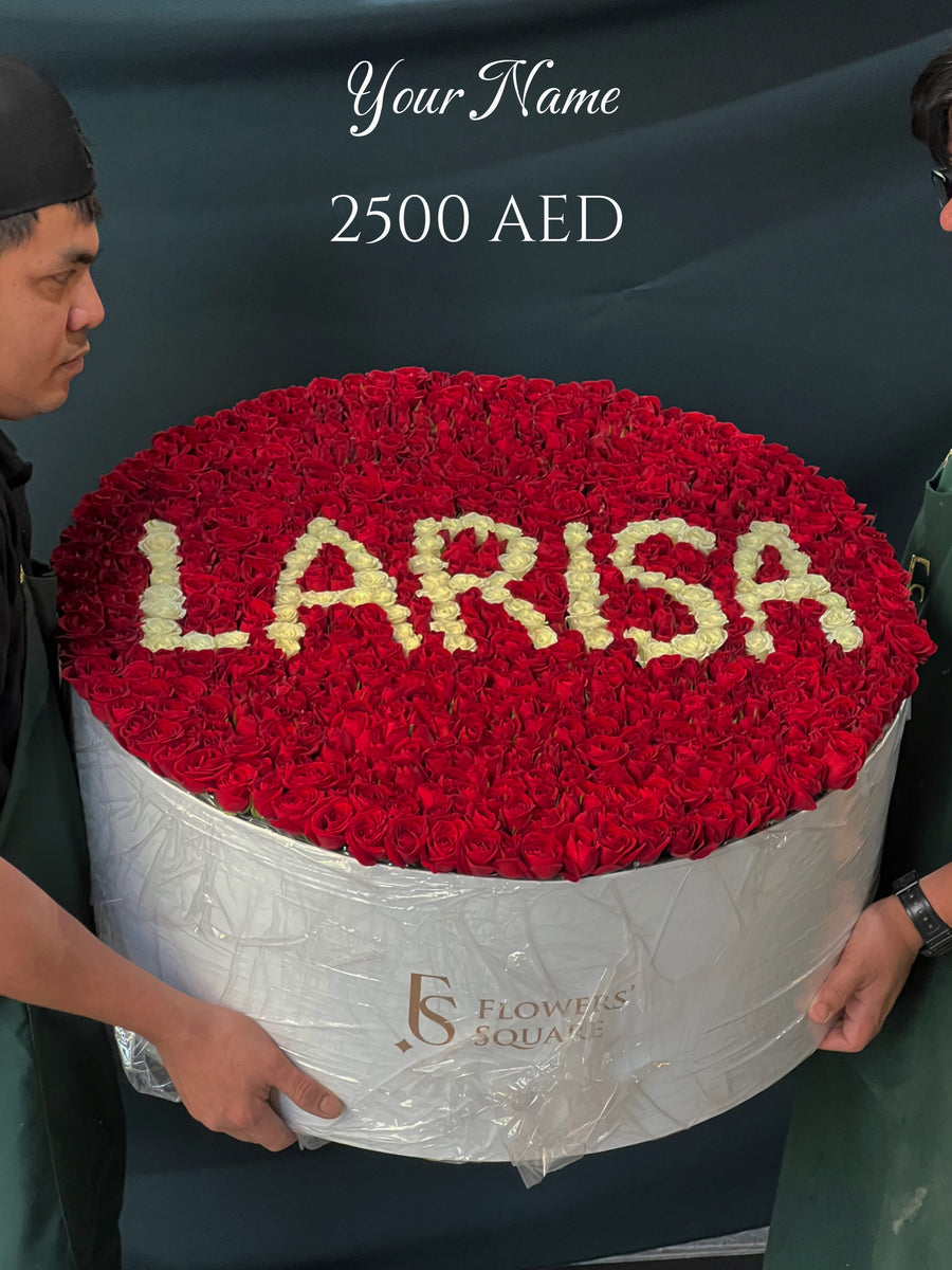 600 Baby Roses Name Box
