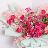 Fuchsia Flower Bouquet (70cmx90cm)