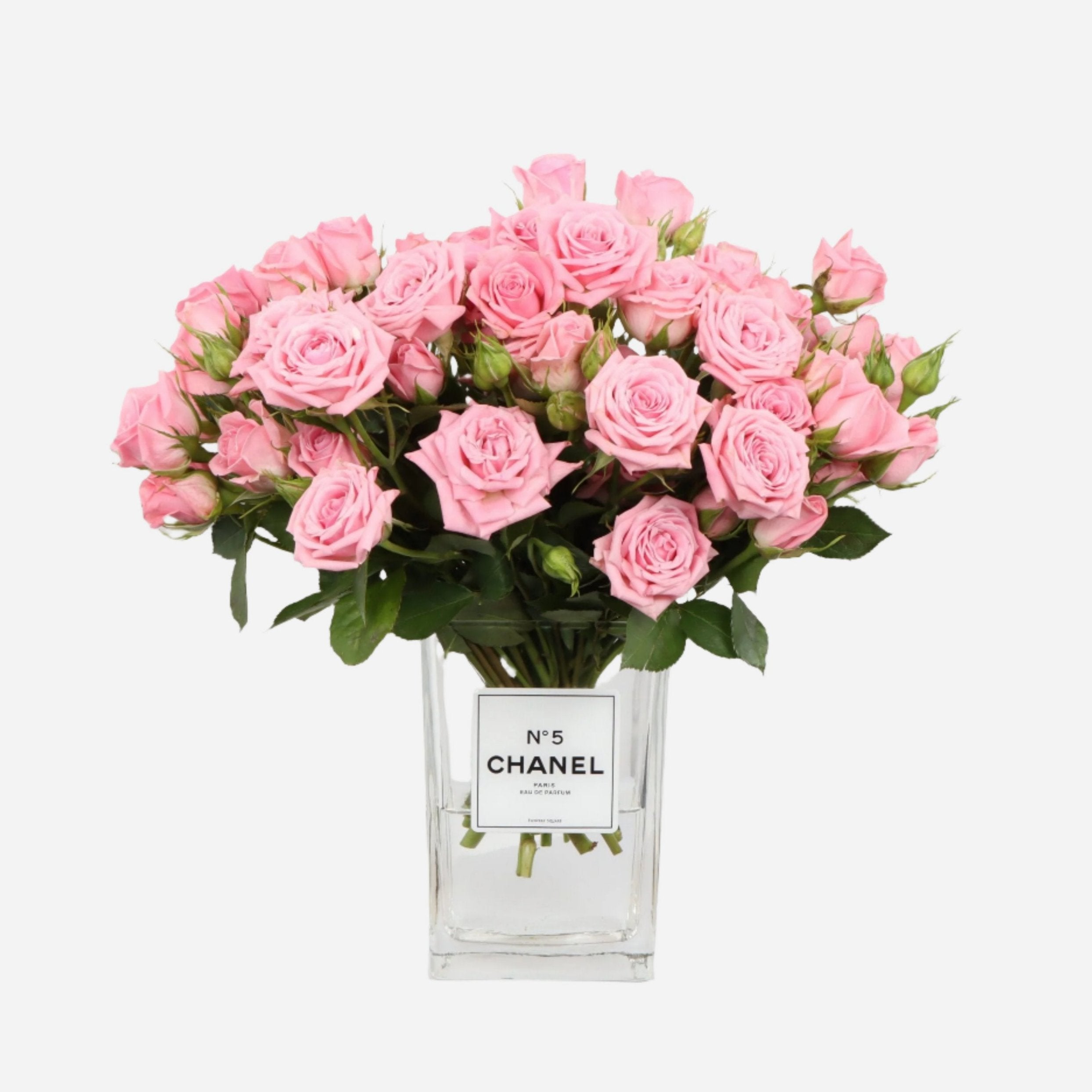 Chanel Pink Rose Vase 10 Stems