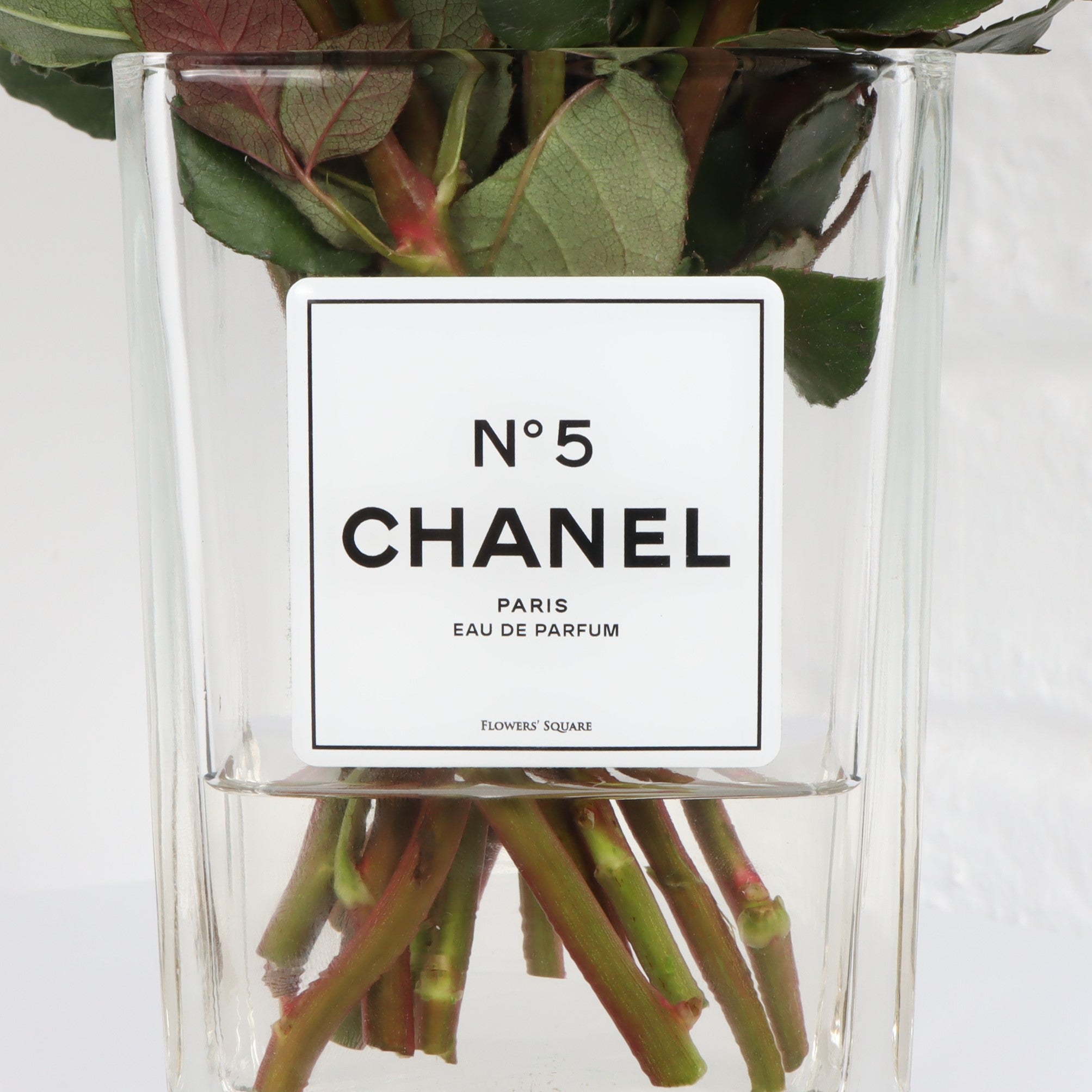 Chanel Red Rose Vase 15 Stems (35cmx30cm)