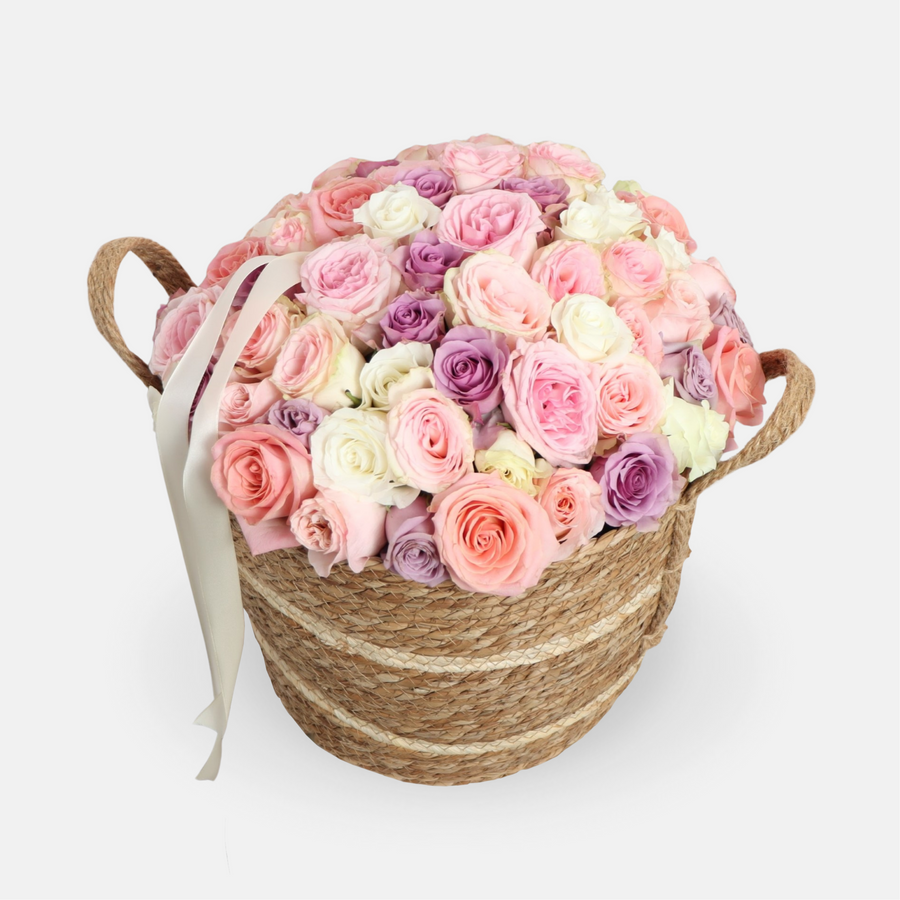 Mix Rose Basket(55cmx50cm)