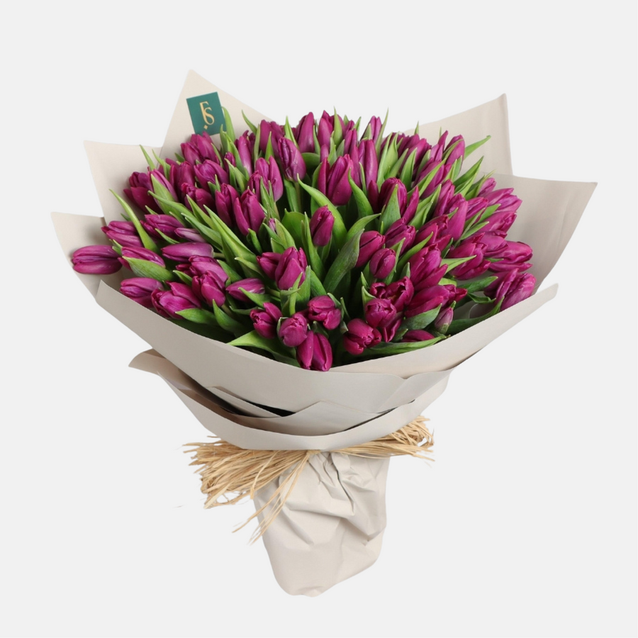 Purple Tulip Bouquet(60cmx55cm)