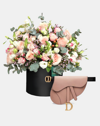 World of Oz Flowers X DIOR Saddle Flat Belt Pouch - Dust pink (Pre-Owned)