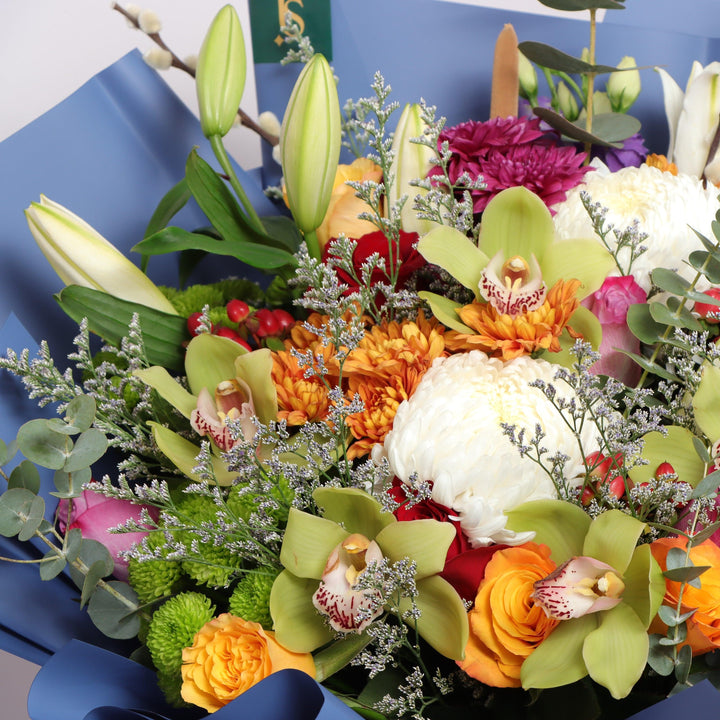 Blue Aroma Bouquet in Flowers Square Shop