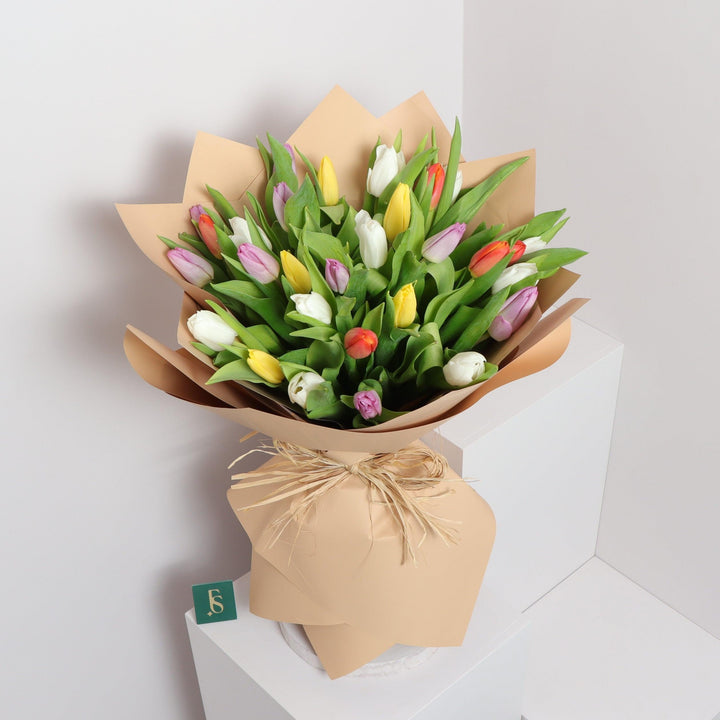 Cocktail Tulip Bouquet by Flowers' Square