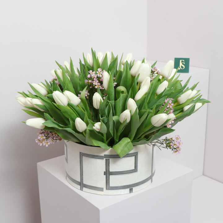 White Tulip Box Online delivery