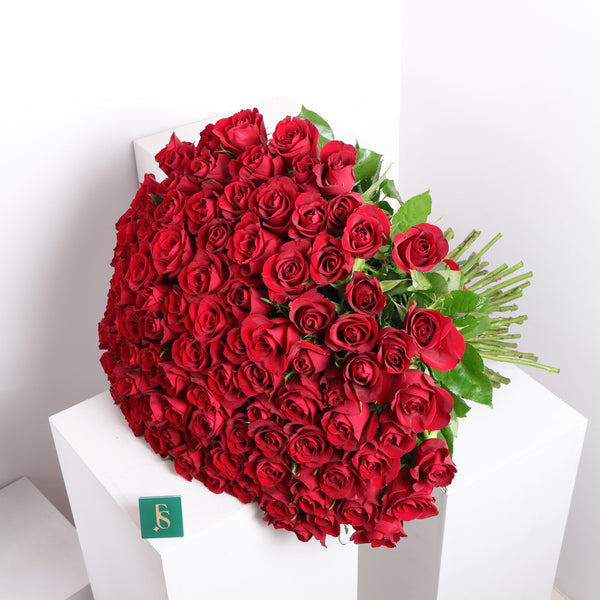 100 Red Roses Bouquet Buy online