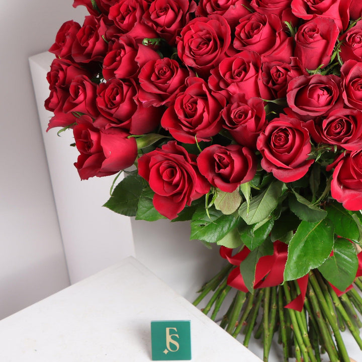 100 Red Roses Bouquet Dubai