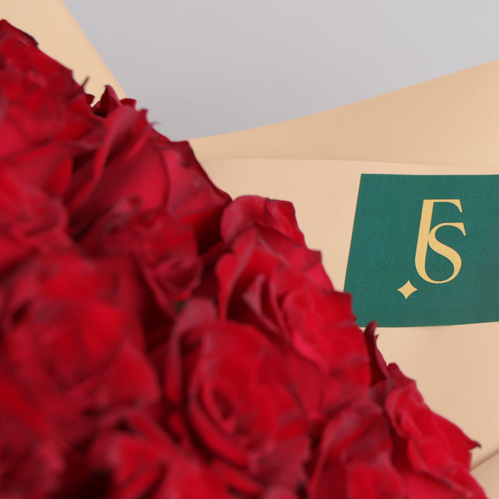 100 Signature Red Roses Bouquet in Dubai