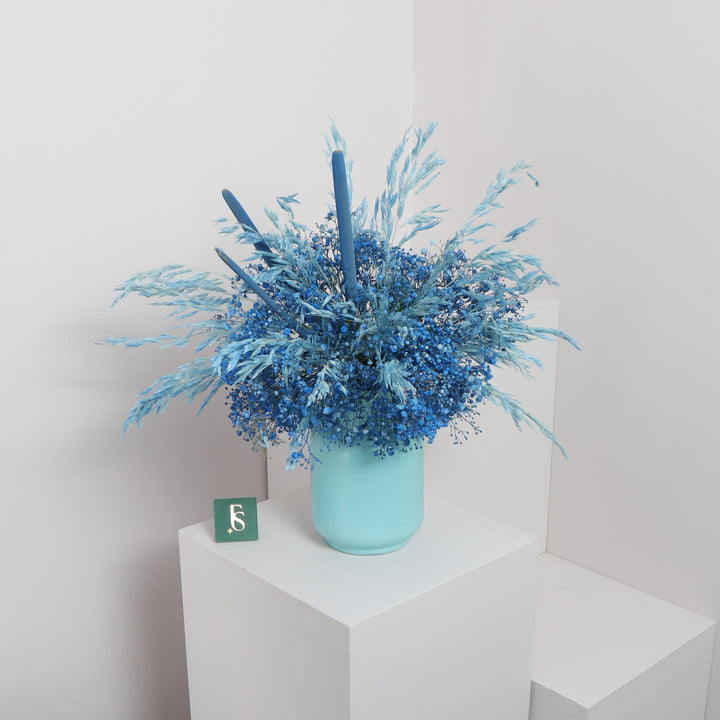 Blue Spring Flower Vase