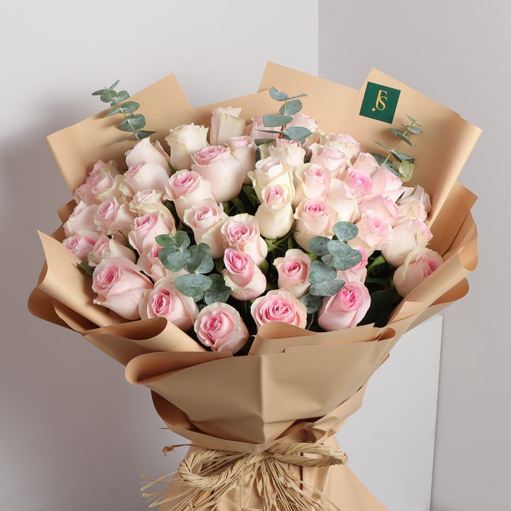 light pink roses bouquet delivery