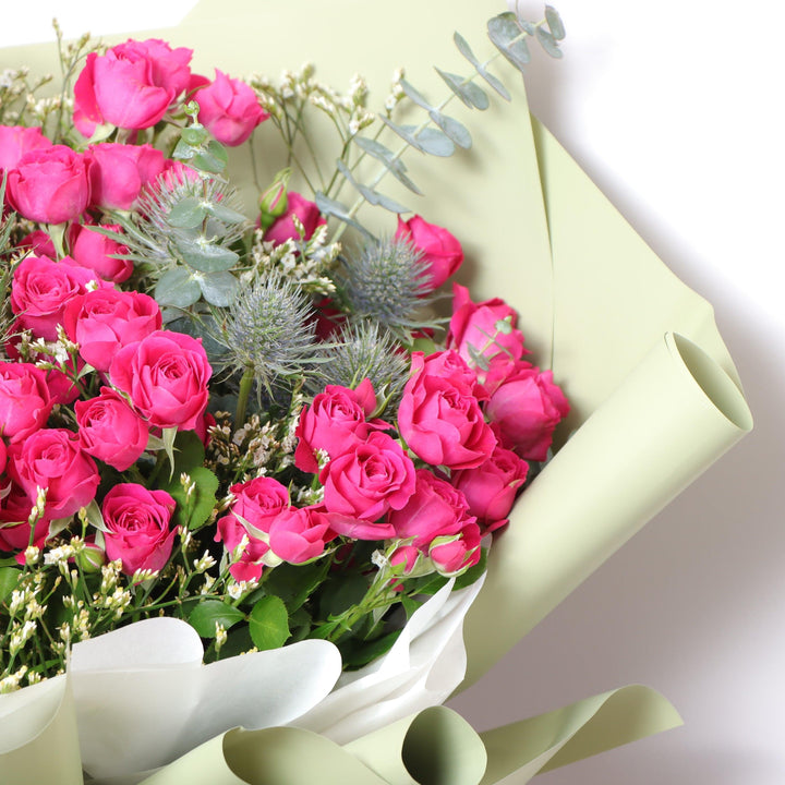 Pink Mini Rose Bouquet Buy Online