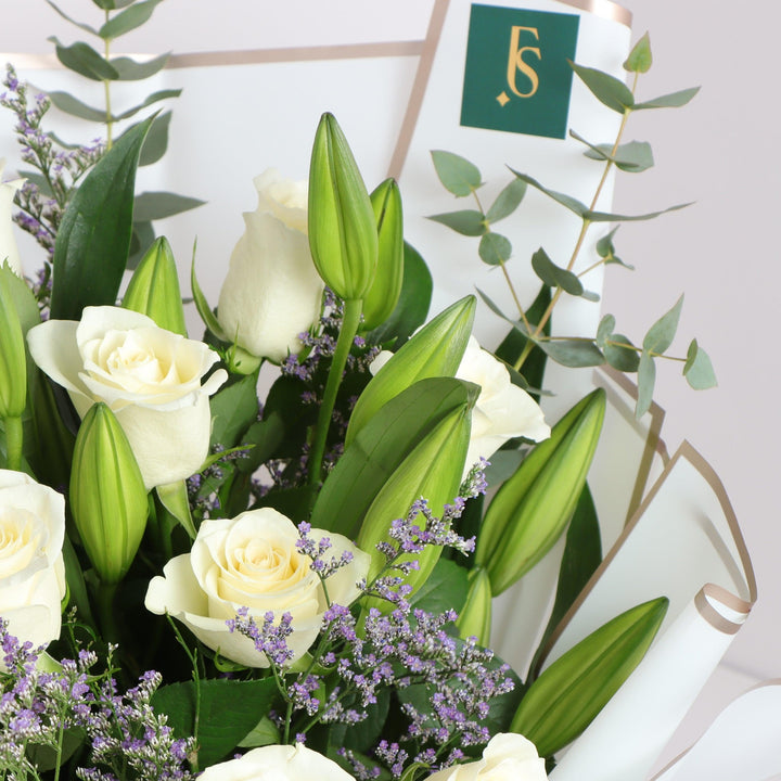 White Lilies and Roses in Dubai