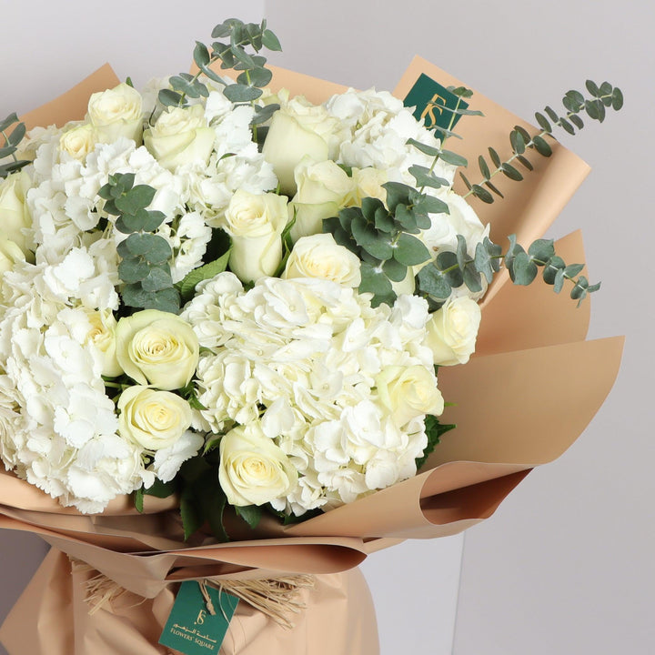 White Roses & Hydrangea Buy online