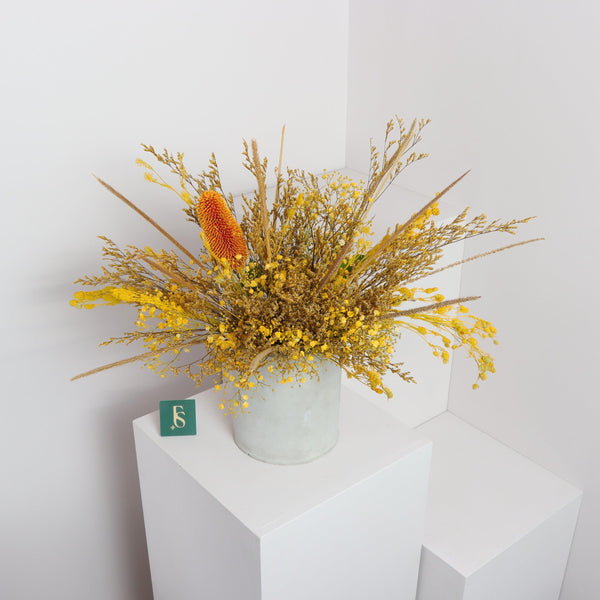 Yellow Spring Flower Vase